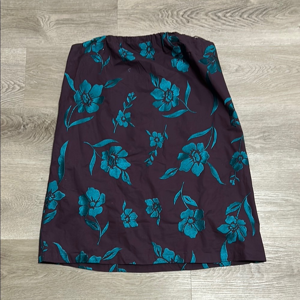 Free People strapless mini dress Teal Accents